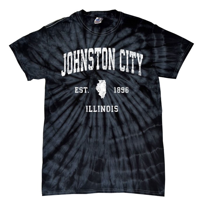 Johnston City Illinois Il Vintage Athletic Sports Tie-Dye T-Shirt