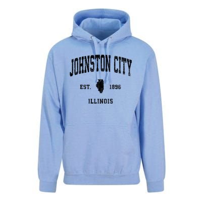 Johnston City Illinois Il Vintage Athletic Sports Unisex Surf Hoodie