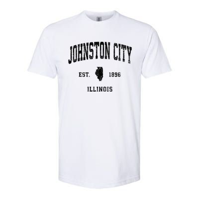 Johnston City Illinois Il Vintage Athletic Sports Softstyle CVC T-Shirt