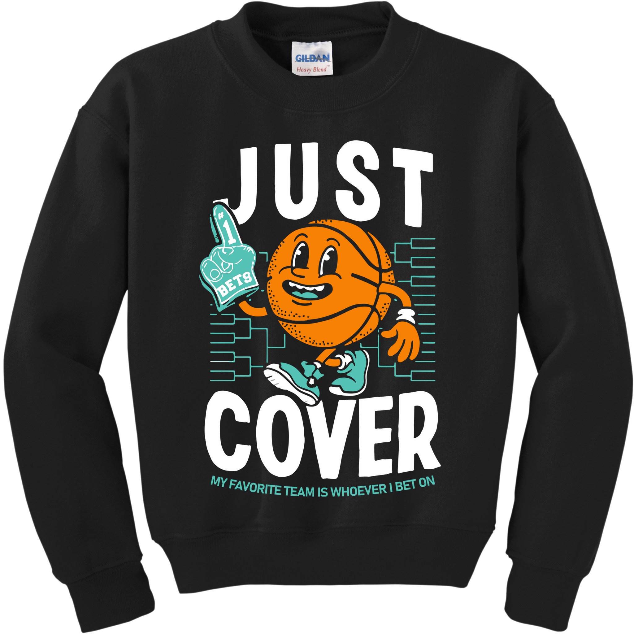 Just Cover Ii My Favorite Team Is Whoever I Bet On Kids Sweatshirt