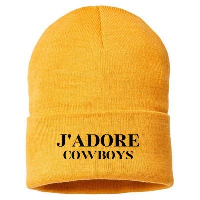 Jadore Cow I Love Cow Cow Western Cowhide Sustainable Knit Beanie