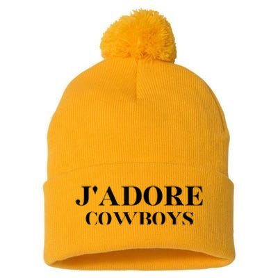 Jadore Cow I Love Cow Cow Western Cowhide Pom Pom 12in Knit Beanie