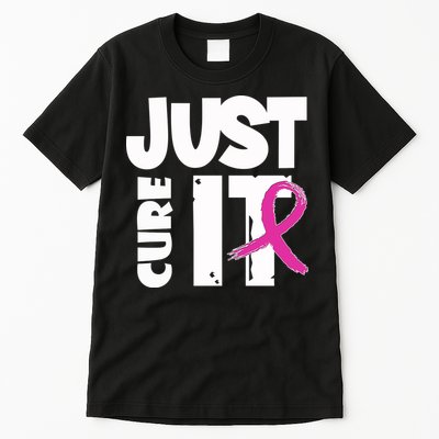 Just Cure It Breast Cancer Ribbon Tall T-Shirt
