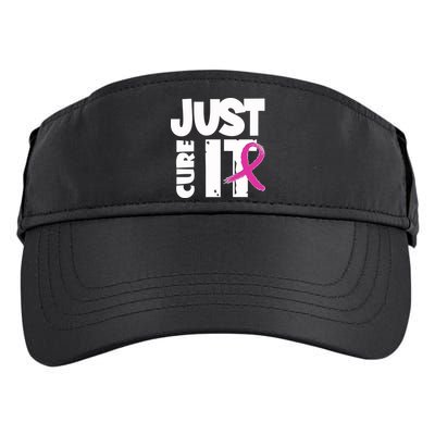 Just Cure It Breast Cancer Ribbon Adult Drive Performance Visor