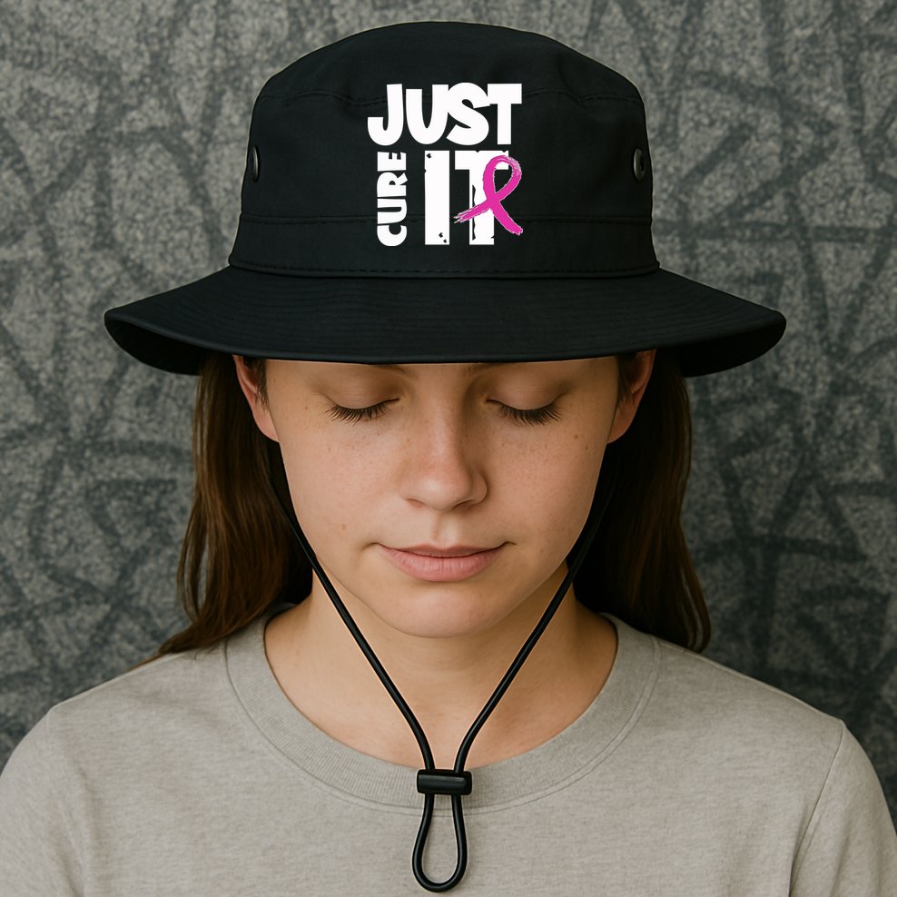 Just Cure It Breast Cancer Ribbon Bucket Hat
