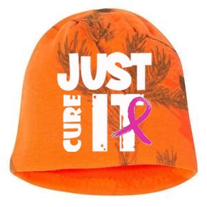 Just Cure It Breast Cancer Ribbon Kati - Camo Knit Beanie