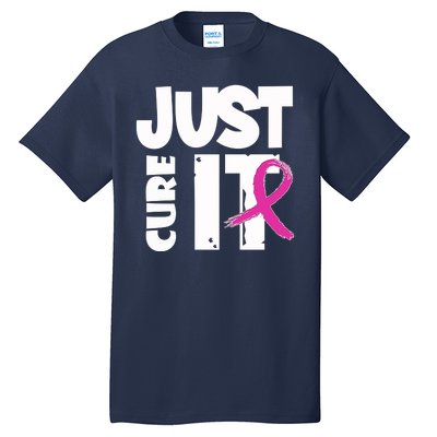 Just Cure It Breast Cancer Ribbon Tall T-Shirt