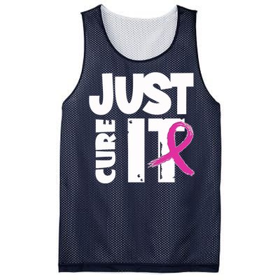 Just Cure It Breast Cancer Ribbon Mesh Reversible Basketball Jersey Tank