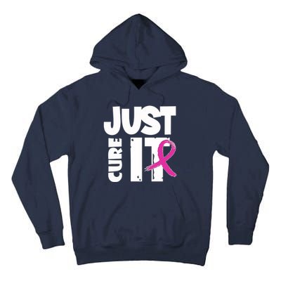 Just Cure It Breast Cancer Ribbon Tall Hoodie