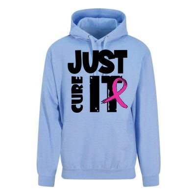 Just Cure It Breast Cancer Ribbon Unisex Surf Hoodie