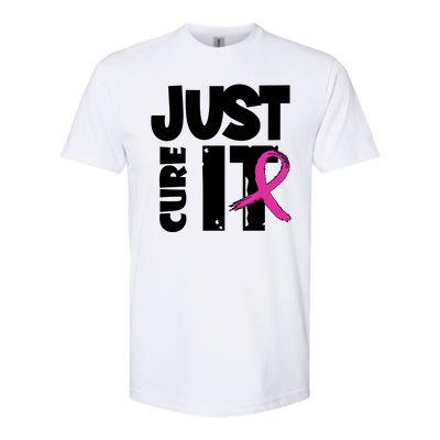 Just Cure It Breast Cancer Ribbon Softstyle CVC T-Shirt