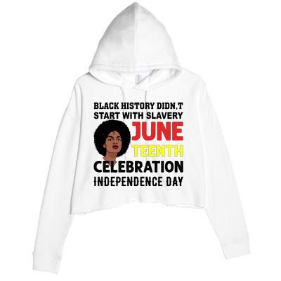 Juneteenth Celebration Independence Day Graphic Crop Fleece Hoodie