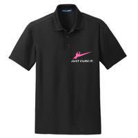 Just Cure It Breast Cancer Awareness Dry Zone Grid Polo