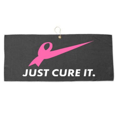 Just Cure It Breast Cancer Awareness Large Microfiber Waffle Golf Towel