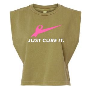 Just Cure It Breast Cancer Awareness Garment-Dyed Women's Muscle Tee