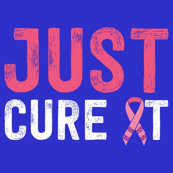 Just Cure It Ribbon Breast Cancer Awareness Funny Gift Premium T-Shirt