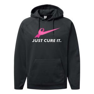 Just Cure It Breast Cancer Awareness Performance Fleece Hoodie