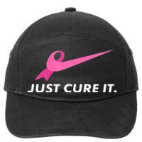 Just Cure It Breast Cancer Awareness 7-Panel Snapback Hat