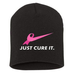 Just Cure It Breast Cancer Awareness Short Acrylic Beanie