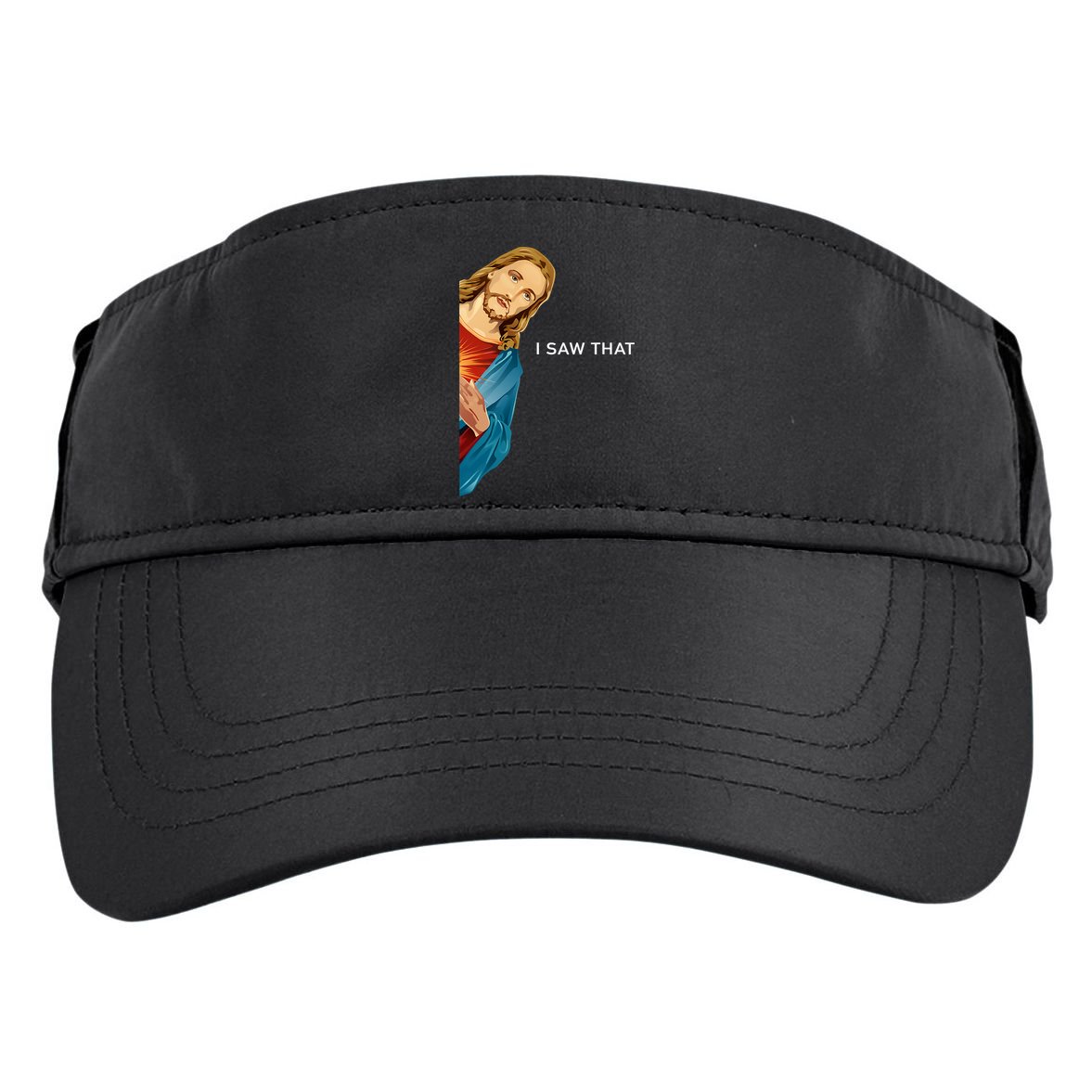 Jesus Christian I Saw That Funny God Adult Drive Performance Visor