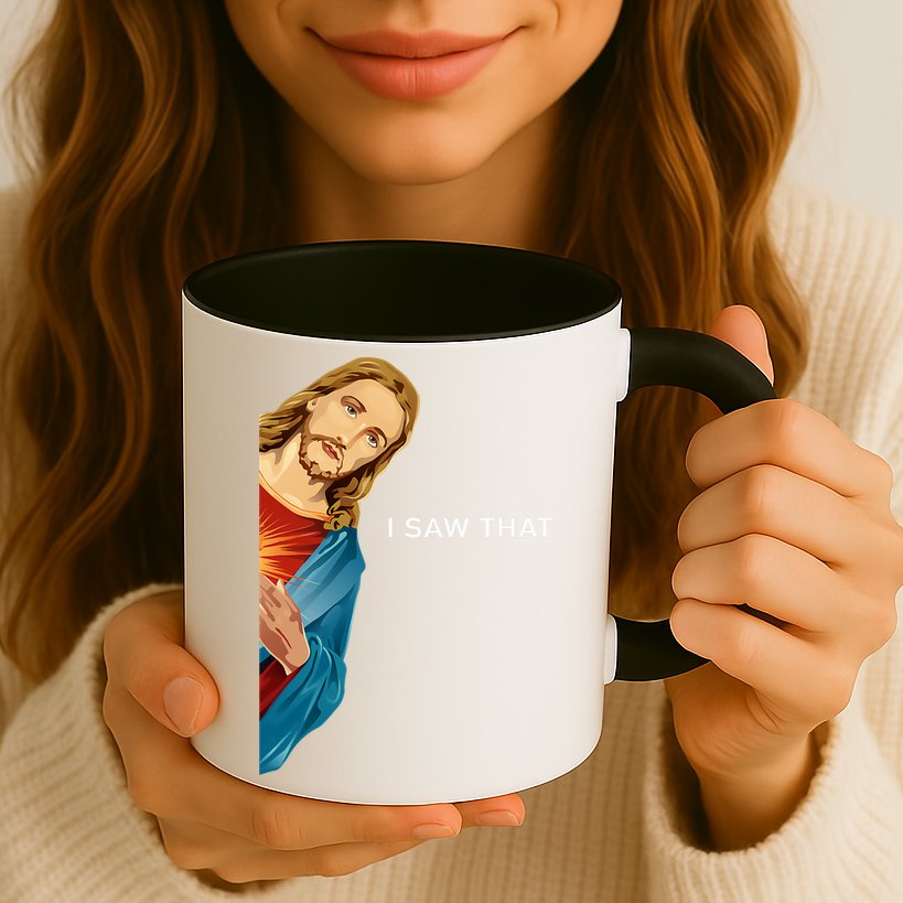 Jesus Christian I Saw That Funny God Mug