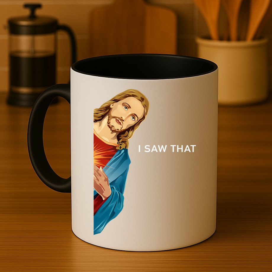 Jesus Christian I Saw That Funny God Mug