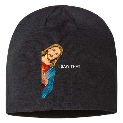 Jesus Christian I Saw That Funny God Sustainable Beanie