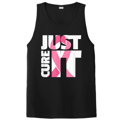 Just Cure It Breast Cancer Fighter Warrior Awareness PosiCharge Competitor Tank