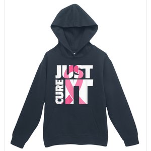 Just Cure It Breast Cancer Fighter Warrior Awareness Urban Pullover Hoodie