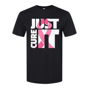 Just Cure It Breast Cancer Fighter Warrior Awareness Softstyle CVC T-Shirt