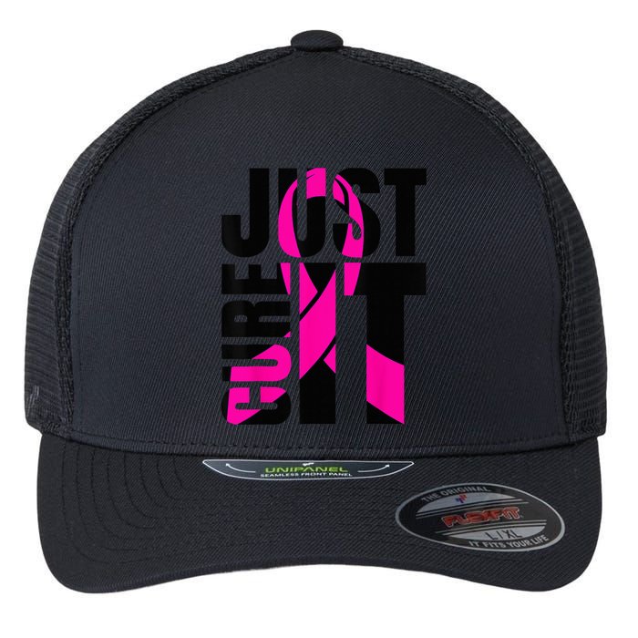 Just Cure It Breast Cancer Awareness Shirts Ribbon Shirt Flexfit Unipanel Trucker Cap