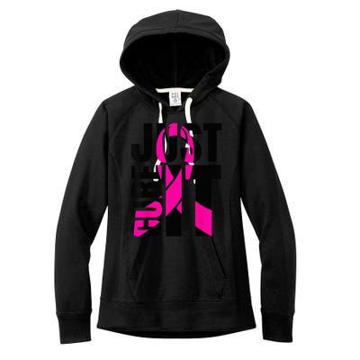 Just Cure It Breast Cancer Awareness Shirts Ribbon Shirt Women's Fleece Hoodie