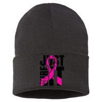 Just Cure It Breast Cancer Awareness Shirts Ribbon Shirt Sustainable Knit Beanie