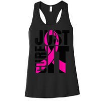 Just Cure It Breast Cancer Awareness Shirts Ribbon Shirt Women's Racerback Tank