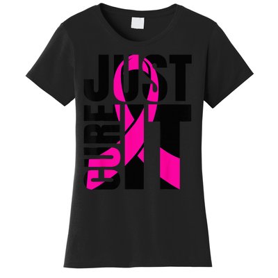 Just Cure It Breast Cancer Awareness Shirts Ribbon Shirt Women's T-Shirt