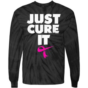 Just Cure iShirt Breast Cancer Awareness Shirt Tie-Dye Long Sleeve Shirt