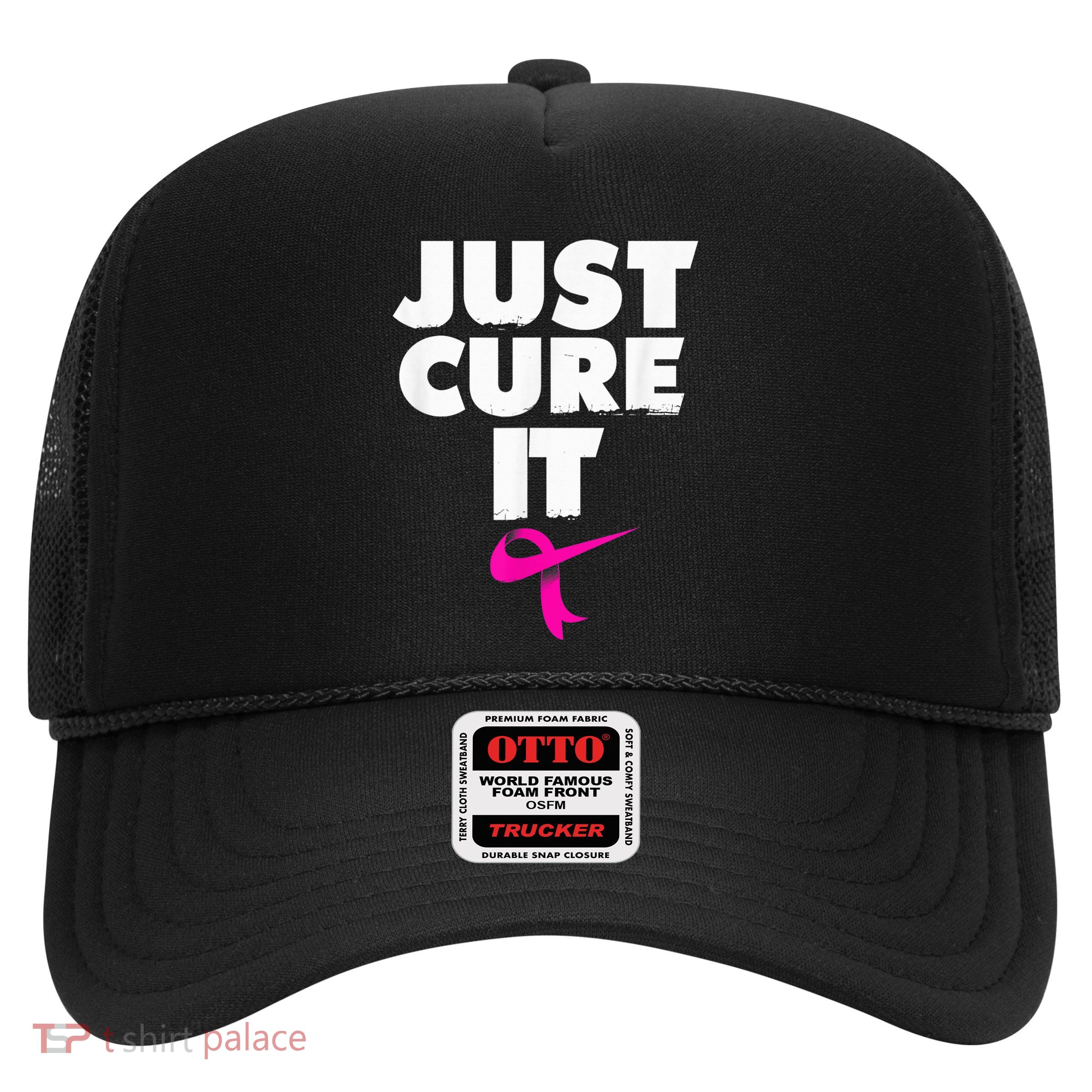 Just Cure iShirt Breast Cancer Awareness Shirt Trucker Hat