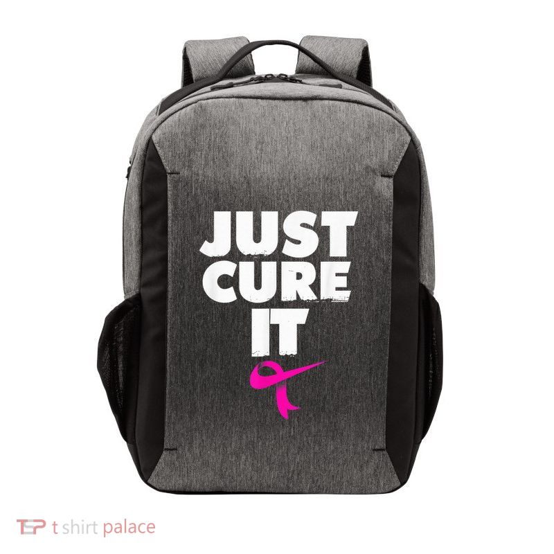 Just Cure iShirt Breast Cancer Awareness Shirt Vector Backpack