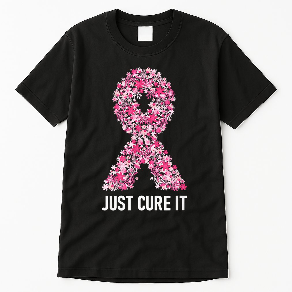 Just Cure It Pink Ribbon Breast Cancer Awareness Tall T-Shirt