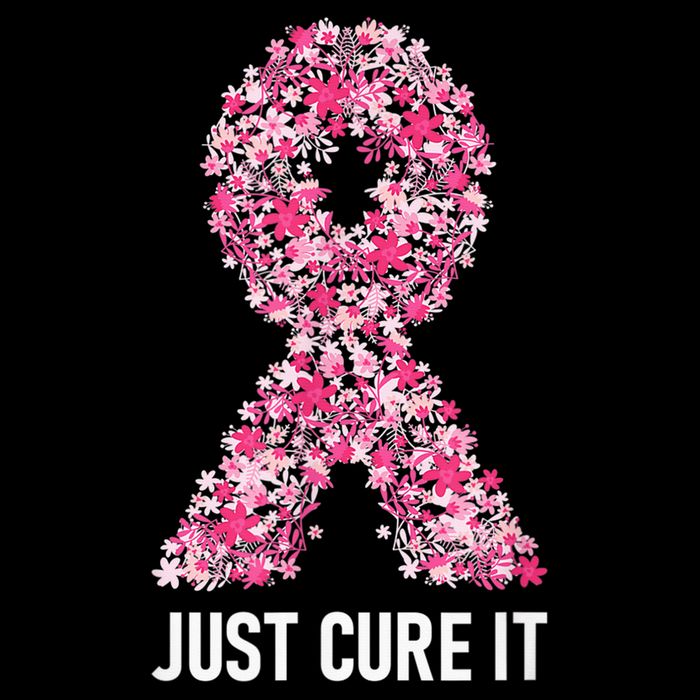 Just Cure It Pink Ribbon Breast Cancer Awareness Backpack