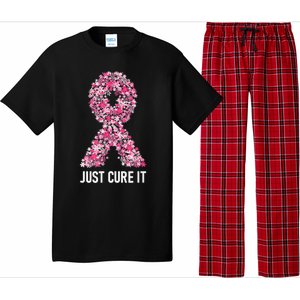 Just Cure It Pink Ribbon Breast Cancer Awareness Pajama Set