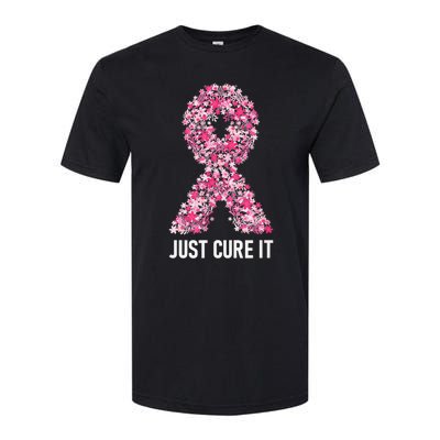 Just Cure It Pink Ribbon Breast Cancer Awareness Softstyle® CVC T-Shirt