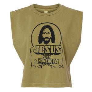 Jesus Christian Is My Homeboy Funny God Garment-Dyed Women's Muscle Tee