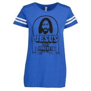 Jesus Christian Is My Homeboy Funny God Enza Ladies Jersey Football T-Shirt