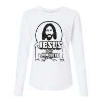 Jesus Christian Is My Homeboy Funny God Womens Cotton Relaxed Long Sleeve T-Shirt