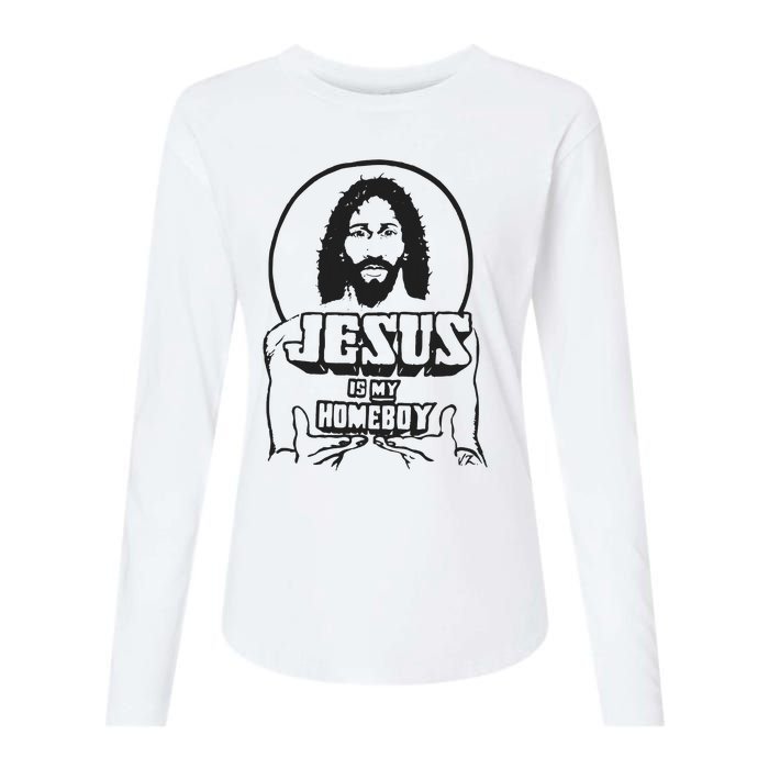 Jesus Christian Is My Homeboy Funny God Womens Cotton Relaxed Long Sleeve T-Shirt