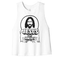 Jesus Christian Is My Homeboy Funny God Women's Racerback Cropped Tank