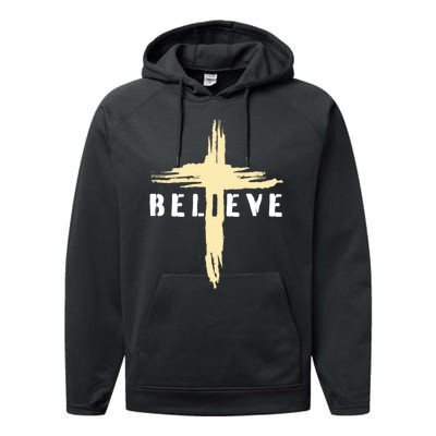 Jesus Christ I Believe Performance Fleece Hoodie