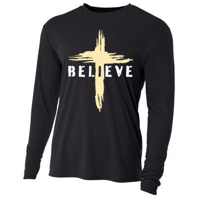 Jesus Christ I Believe Cooling Performance Long Sleeve Crew