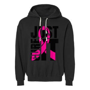 Just Cure It Breast Cancer Awareness Shirts Ribbon Shirt Garment-Dyed Fleece Hoodie